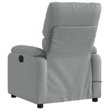 Fauteuil inclinable de massage gris clair tissu