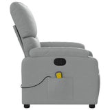 Fauteuil inclinable de massage gris clair tissu