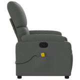 Fauteuil inclinable de massage gris foncé tissu
