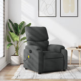 Fauteuil inclinable de massage gris foncé tissu