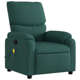 Fauteuil inclinable de massage vert foncé tissu