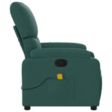 Fauteuil inclinable de massage vert foncé tissu