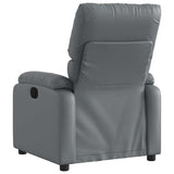 Fauteuil de massage inclinable gris similicuir