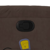 Fauteuil inclinable de massage marron tissu microfibre