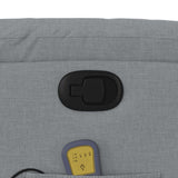 Fauteuil inclinable de massage gris clair tissu