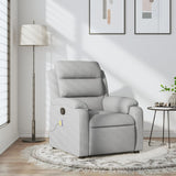 Fauteuil inclinable de massage gris clair tissu