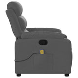 Fauteuil inclinable de massage gris foncé tissu