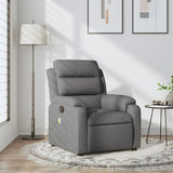 Fauteuil inclinable de massage gris foncé tissu