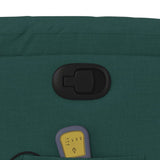Fauteuil inclinable de massage vert foncé tissu