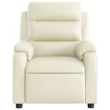 Fauteuil de massage inclinable crème similicuir