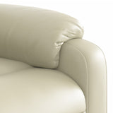 Fauteuil de massage inclinable crème similicuir