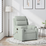 Fauteuil inclinable de massage gris clair velours