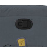 Fauteuil inclinable de massage gris foncé velours