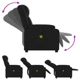 Fauteuil de massage inclinable noir similicuir