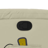 Fauteuil de massage inclinable crème similicuir