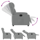 Fauteuil inclinable gris clair tissu