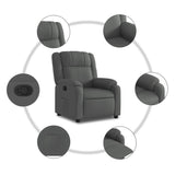 Fauteuil inclinable gris foncé tissu