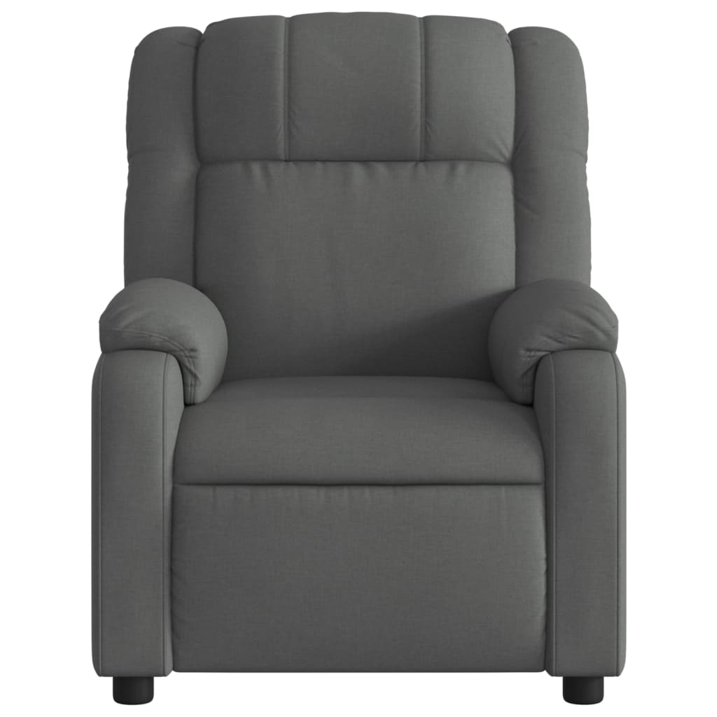 Fauteuil inclinable gris foncé tissu