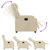 Fauteuil inclinable crème tissu