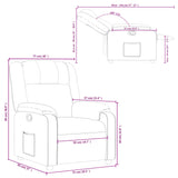 Fauteuil inclinable crème tissu