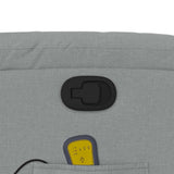 Fauteuil inclinable de massage gris clair tissu