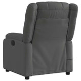 Fauteuil inclinable de massage gris foncé tissu