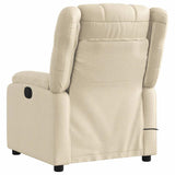 Fauteuil inclinable de massage crème tissu