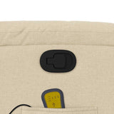 Fauteuil inclinable de massage crème tissu