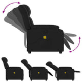 Fauteuil de massage inclinable noir similicuir