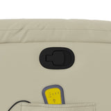 Fauteuil de massage inclinable crème similicuir