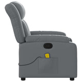 Fauteuil de massage inclinable gris similicuir