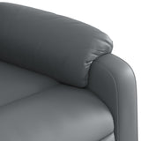 Fauteuil de massage inclinable gris similicuir