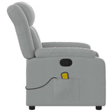 Fauteuil inclinable de massage gris clair tissu