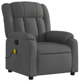 Fauteuil inclinable de massage gris foncé tissu