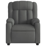 Fauteuil inclinable de massage gris foncé tissu