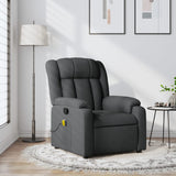 Fauteuil inclinable de massage gris foncé tissu