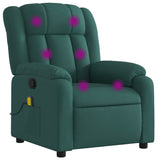 Fauteuil inclinable de massage vert foncé tissu