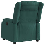 Fauteuil inclinable de massage vert foncé tissu