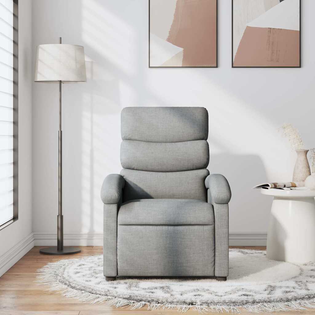 Fauteuil inclinable Gris clair Tissu