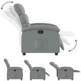 Fauteuil inclinable Gris clair Tissu