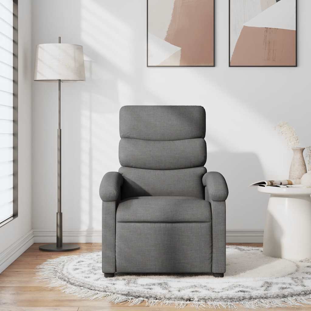 Fauteuil inclinable Gris foncé Tissu
