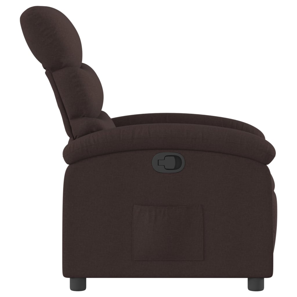 Fauteuil inclinable Marron foncé Tissu