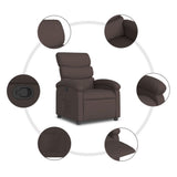 Fauteuil inclinable Marron foncé Tissu