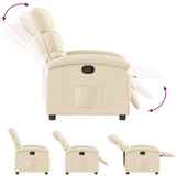 Fauteuil inclinable Crème Tissu