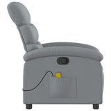 Fauteuil de massage inclinable Gris clair Tissu