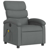 Fauteuil de massage inclinable Gris foncé Tissu