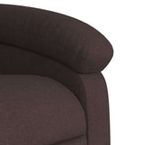 Fauteuil de massage inclinable Marron foncé Tissu