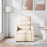 Fauteuil de massage inclinable Crème Tissu