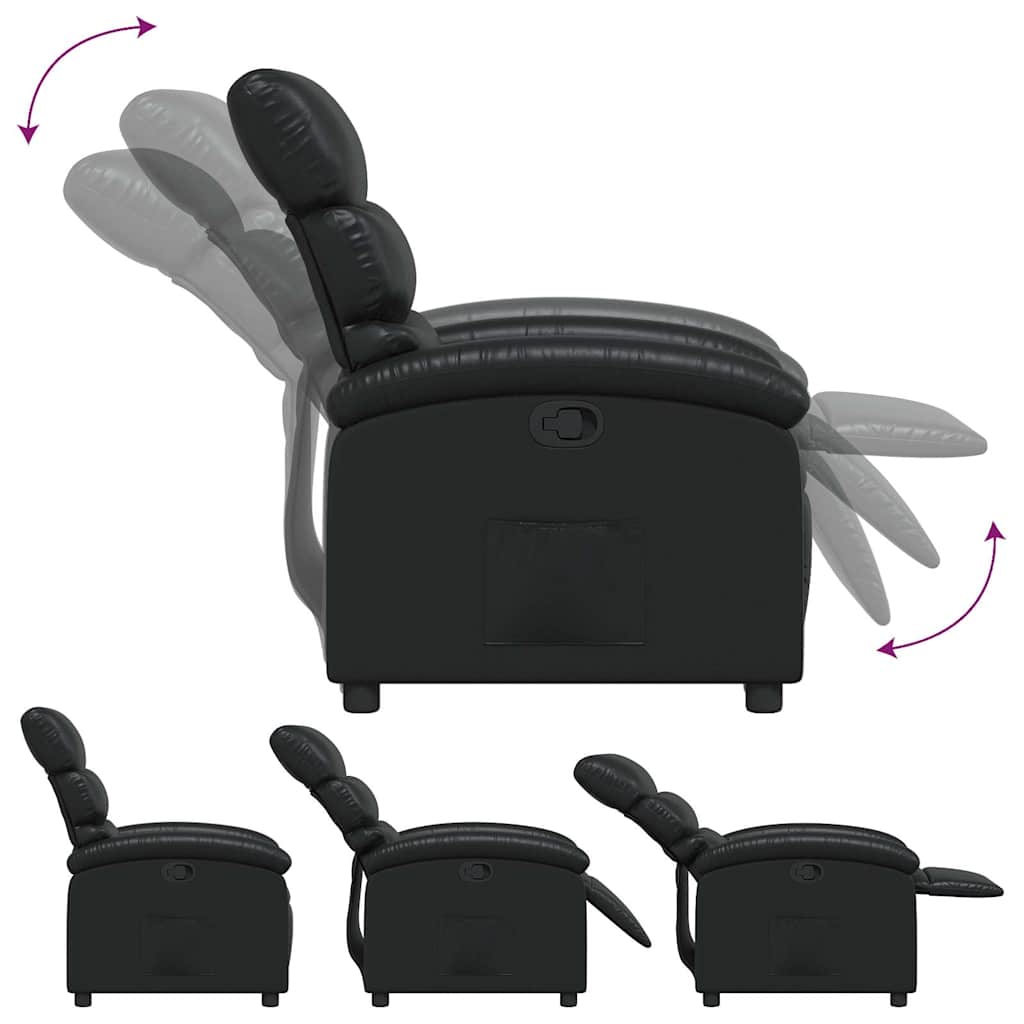 Fauteuil inclinable Noir Similicuir