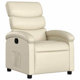 Fauteuil inclinable Crème Similicuir
